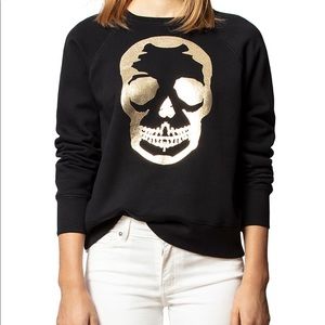 Zadig & Voltaire Gold Foil Skull Sweatshirt